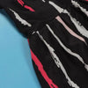Black Stripe Print One Shoulder Backless Maxi Dress (S-3XL)
