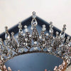 Bronze Leafy Rhinestone Jewel Head Crown - Crowns