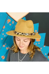 Buckle Leopard Band Fedora Hat - Hats