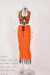 Butterfly Tassel High Waist Crochet Skirt Set - Maxi Sets