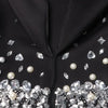 Chandelier Sequin Pearl Rhinestone Blazer - Blazers