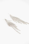 Chard Rhinestone Tassel Drop Earrings - 2.25 inches