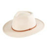 Classic Suede Felt Fedora Hat - Ivory - Hats