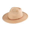 Classic Suede Felt Fedora Hat - Taupe - Hats