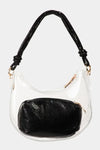 Clear Plastic Baguette Bag - Black - Handbags