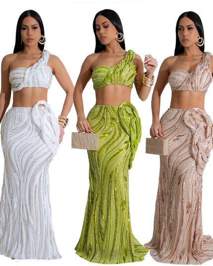 Starlight Siren Sequin Skirt Set