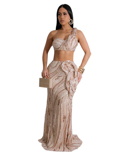 Starlight Siren Sequin Skirt Set