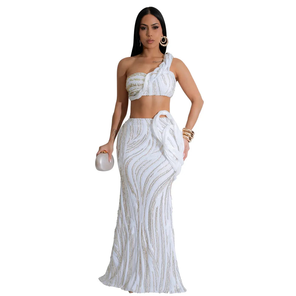 Starlight Siren Sequin Skirt Set