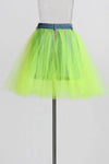 Dancer’s Colorful High Waist Mini Skirt - Denim Skirts