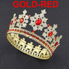 Dynasty Rhinestone Crown - Gold-Red - Crowns