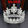 Dynasty Rhinestone Crown - Silver - Crowns
