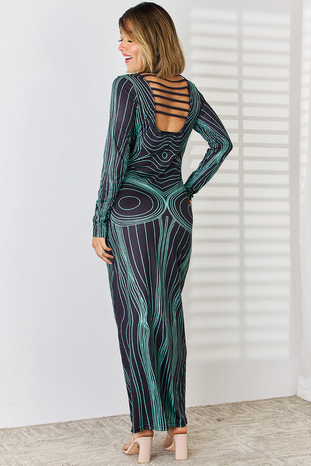 X-Ray Long Sleeve Maxi Dress