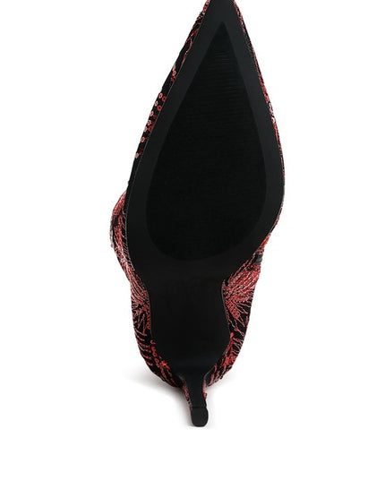 Oleander Sequin Embellished Stiletto Boots
