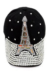Eiffel Tower Paris Rhinestone Cap - Baseball Hats