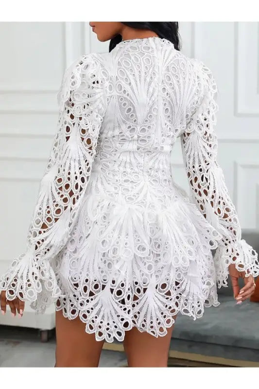 Elegant Dolly Lace Flared Mini dress - Dresses
