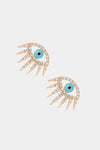 Evil Eye Rhinestone Drop Earrings