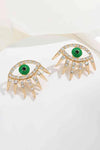 Evil Eye Rhinestone Drop Earrings