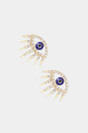 Evil Eye Rhinestone Drop Earrings