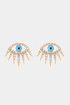 Evil Eye Rhinestone Drop Earrings - Alloy / Rhinestones
