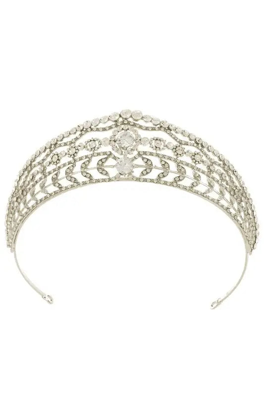 Eye Of Rhinestone Headband Crown - Gold - Headbands
