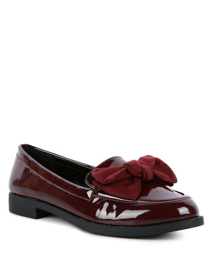 BOWBERRY BOW-TIE PATENT LOAFERS
