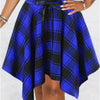 Lace Up Detail Plaid Mini Skirt