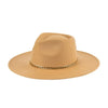 Fashionista Chain Fedora Hat - Taupe - Hats