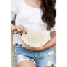 Frayed Fold - over Straw Clutch - Natural - Handbags