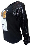 Glam Hush Sequin Trimmed Sweatheart - Sweatshirts