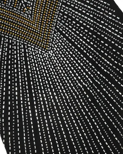 Hollywood Rhinestone Beaded Floor Length Dress (S-2XL)