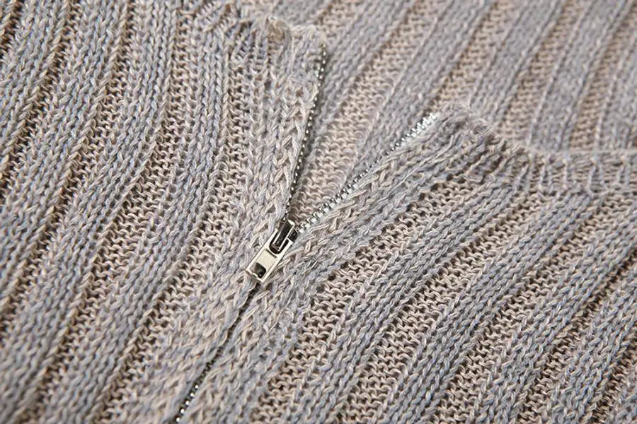Knitted Sweater Tassel Decor Split Ankle Pant Set - Sets