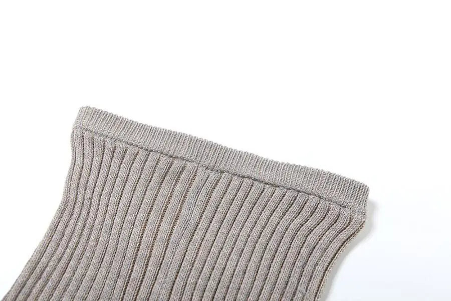 Knitted Sweater Tassel Decor Split Ankle Pant Set - Sets