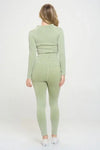 Ladies Choice Ribbed Knit Tracksuit - Leggings Sets