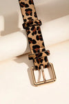 Leopard PU Leather Belt - Belts