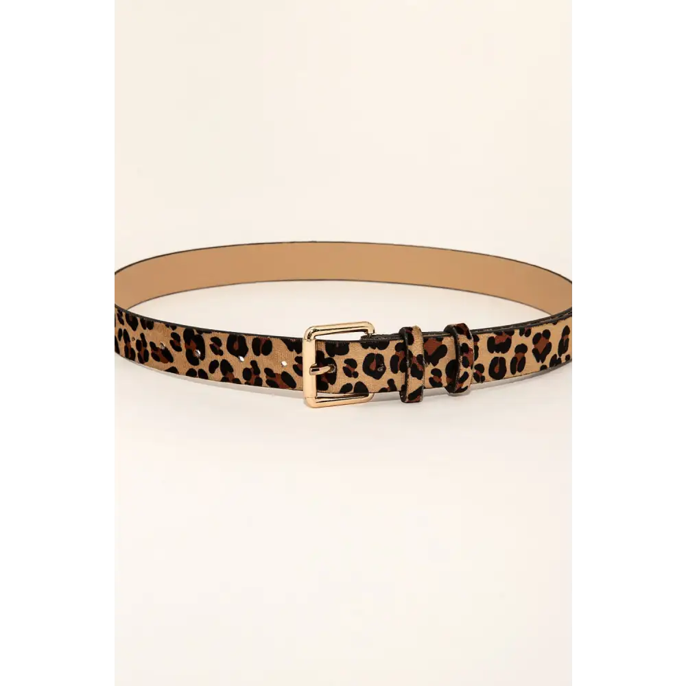 Leopard PU Leather Belt - Belts