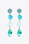 Make Your Mark Drop Earrings - 3 inches / Alloy / Ocean Blue