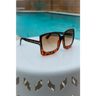 Megan Oversized Gradient Sunglasses - Brown Leopard