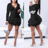 Mesh You Would Mini Dress With Shoulder Pads (S-2XL)