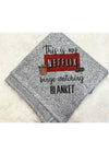 Netflix Binge Watching Fleece Blanket - Gray - Blankets