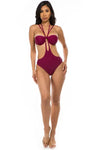 One-Piece Cut-Out Bathing Suit - Swimsuits