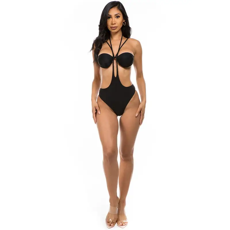 One - Piece Cut - Out Bathing Suit - Swimsuits
