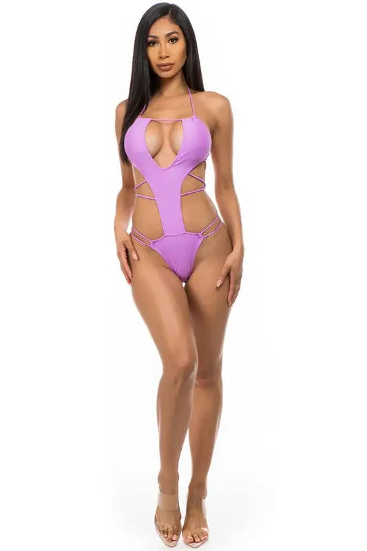 One-piece Swimsuit With Sexy Cut-Outs - One-Piece Swimsuits