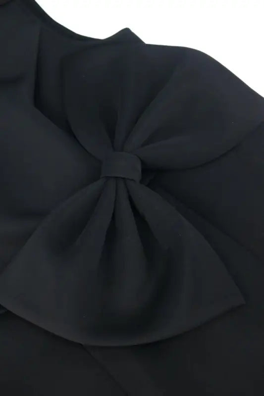 One Shoulder Bow Decor Maxi Dress - Dresses