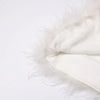 One Shoulder Feather Hem Chiffon A -Line Dress - Mini