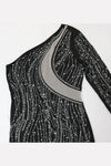 One Shoulder Rhinestone Fringe Mini Dress (S-2XL) - Dresses