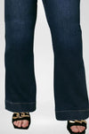 Plus High Rise Flare Jeans - Denim