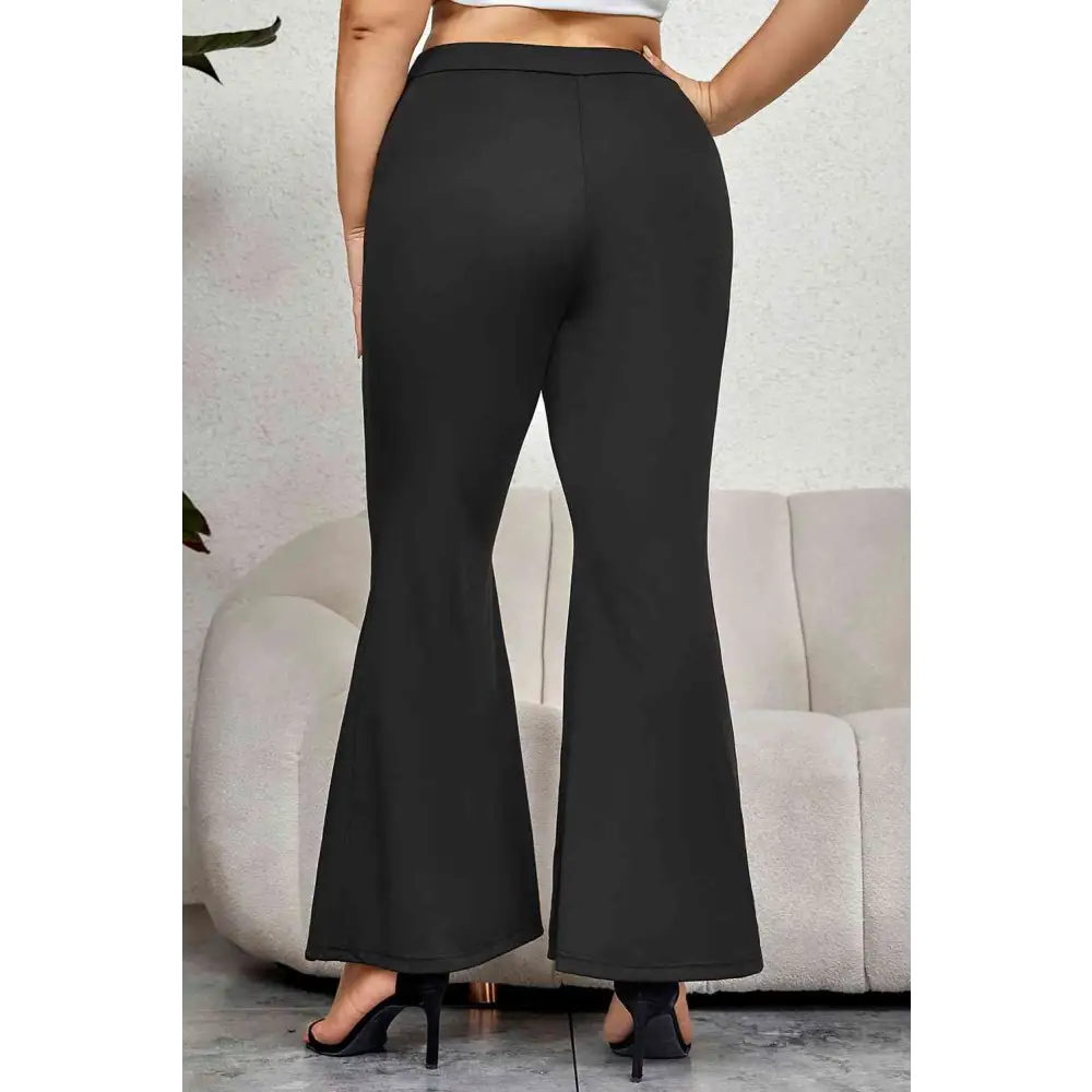 Plus Size High Waist Flare Pants Up to 4XL - Casual