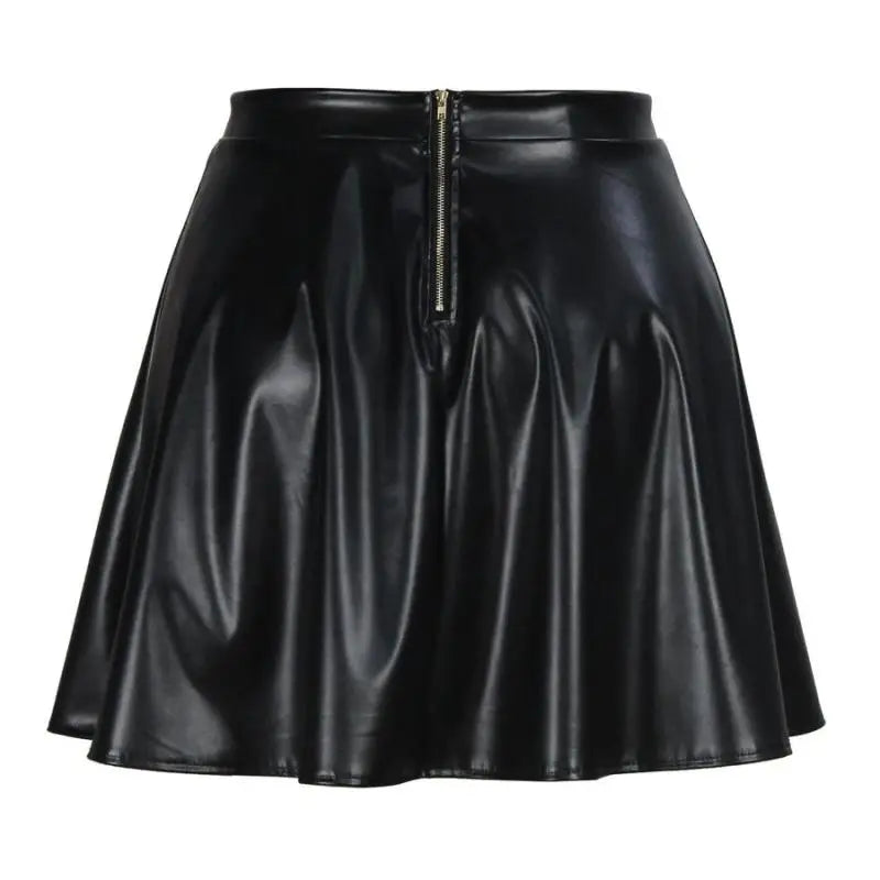 Plus Size SHE IS High Waist PU Mini Skirt (XL-4XL) - Skirts