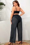 Plus Size Sheer High Waist Beach Pants - 3XL / Black - Pant