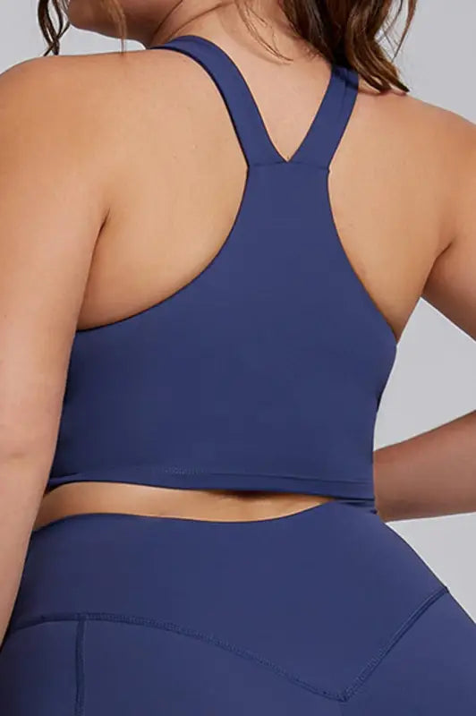 Plus Size Sleeveless Back Y-Strap Sports Bra